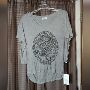 Lauren Moshi Shirt Tiger Cheetah XS/Small short sleeve